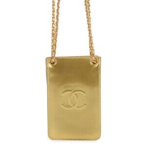 CHANEL Gold Logo Shoulder Bag